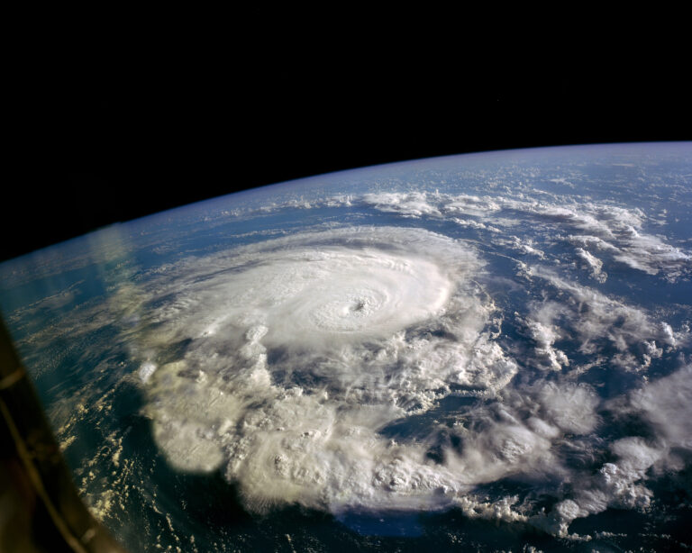 Dwarf hurricane photographed on STS-47, one of the images Jay Apt can show as an astronaut speaker.